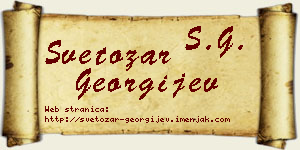 Svetozar Georgijev vizit kartica